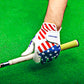 Golfhandschuh für Herren, linke Hand, Weiß, weiches Leder, USA-Flagge, atmungsaktiv, professionell