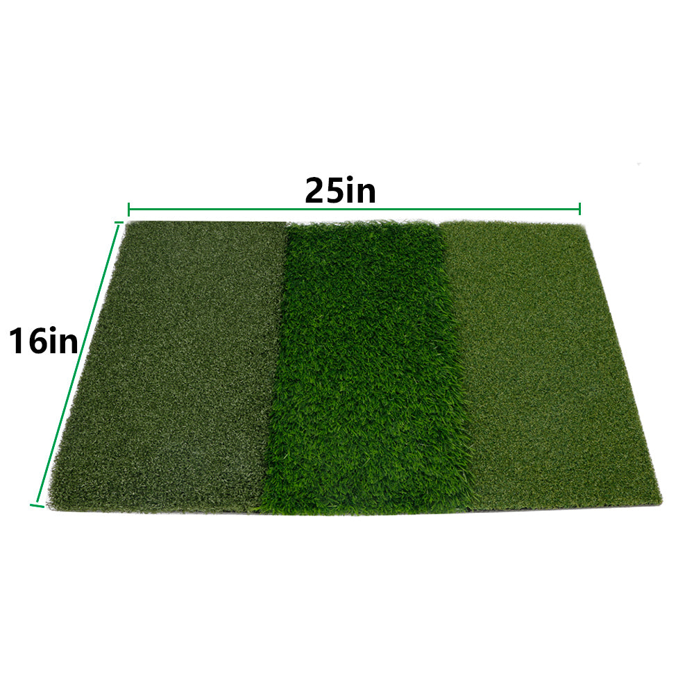 ゴルフマット 3in1 折りたたみ式 - 練習用芝裏庭または屋内チッピングヒッティングマット