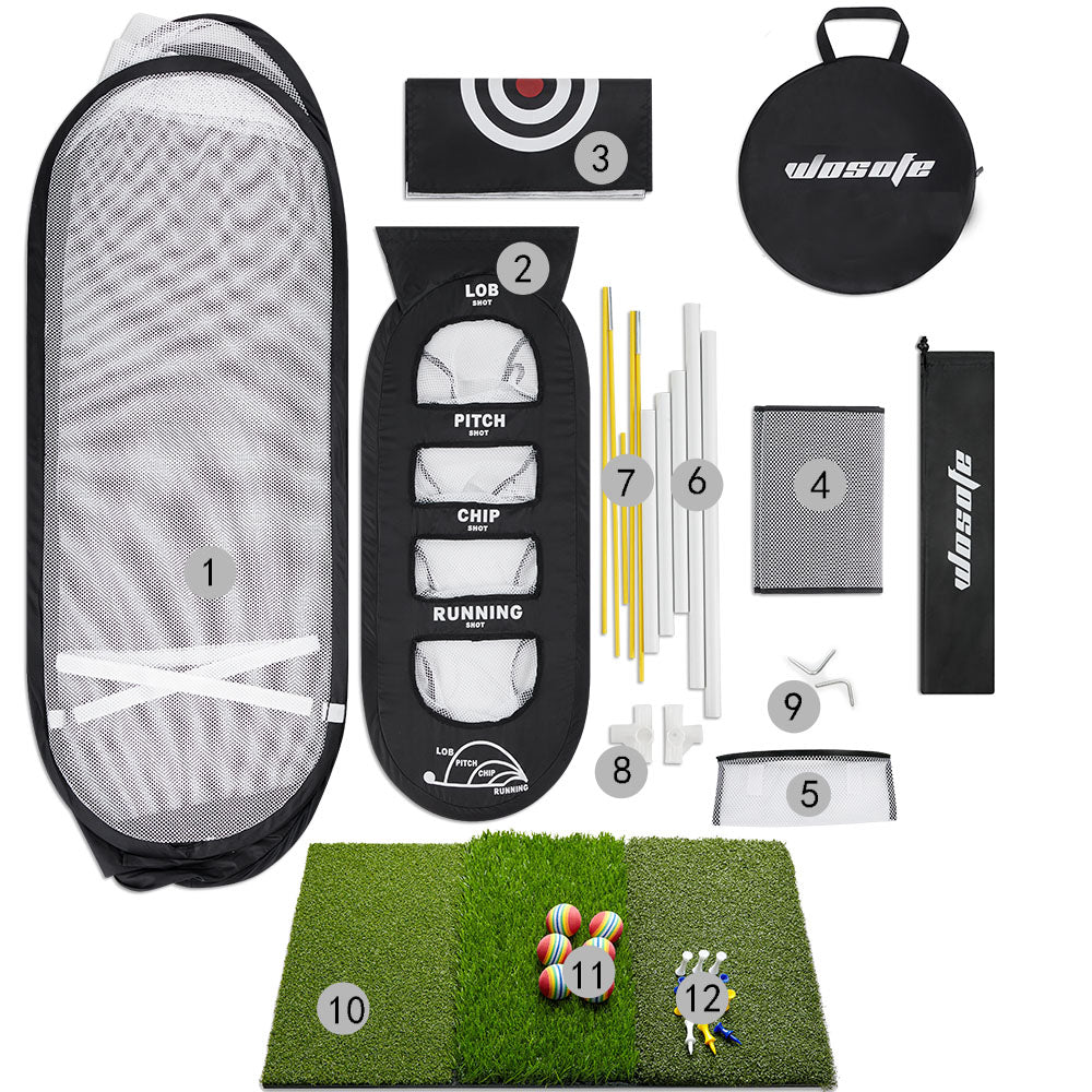 Golf-Chipping-Schlagtrainer-Netz, tragbar, geeignet zum Falten 