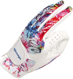 Golf Glove Women Ladies Pair Cool Leather Both Hand Summer Floral Colorful Breathable Sport Gloves