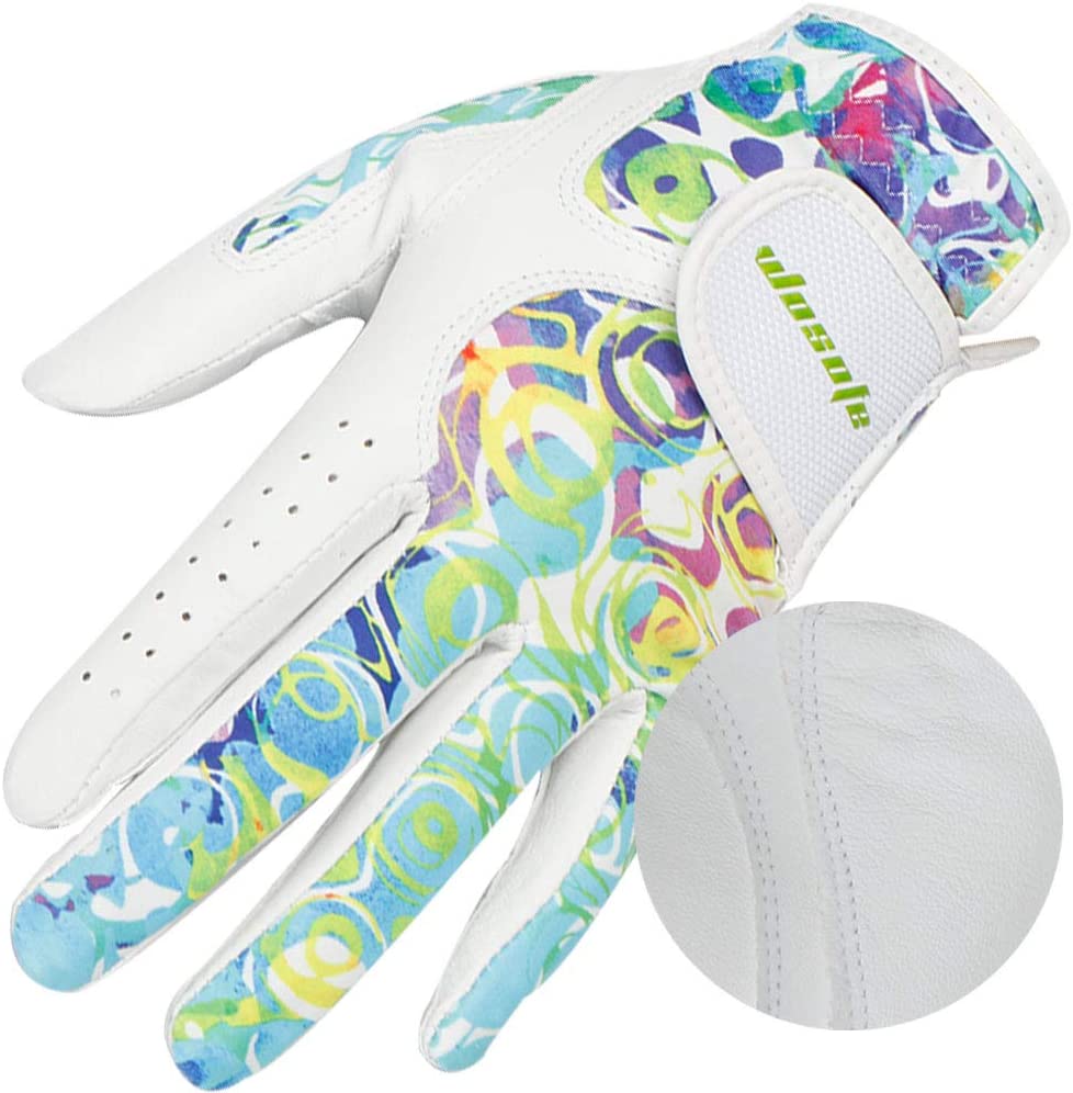 Golfhandschuhe für Damen, weiches Leder, Zubehör, atmungsaktiv, für rutschfeste Handschuhe, 1 Paar