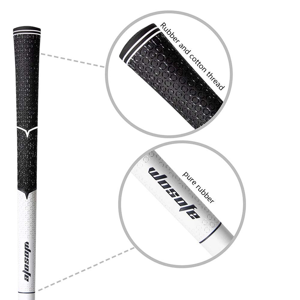 Wosofe Golf Iron Grips Black Cord Rubber Standard Non-slip And Wear-resistant 10pcs Each Package
