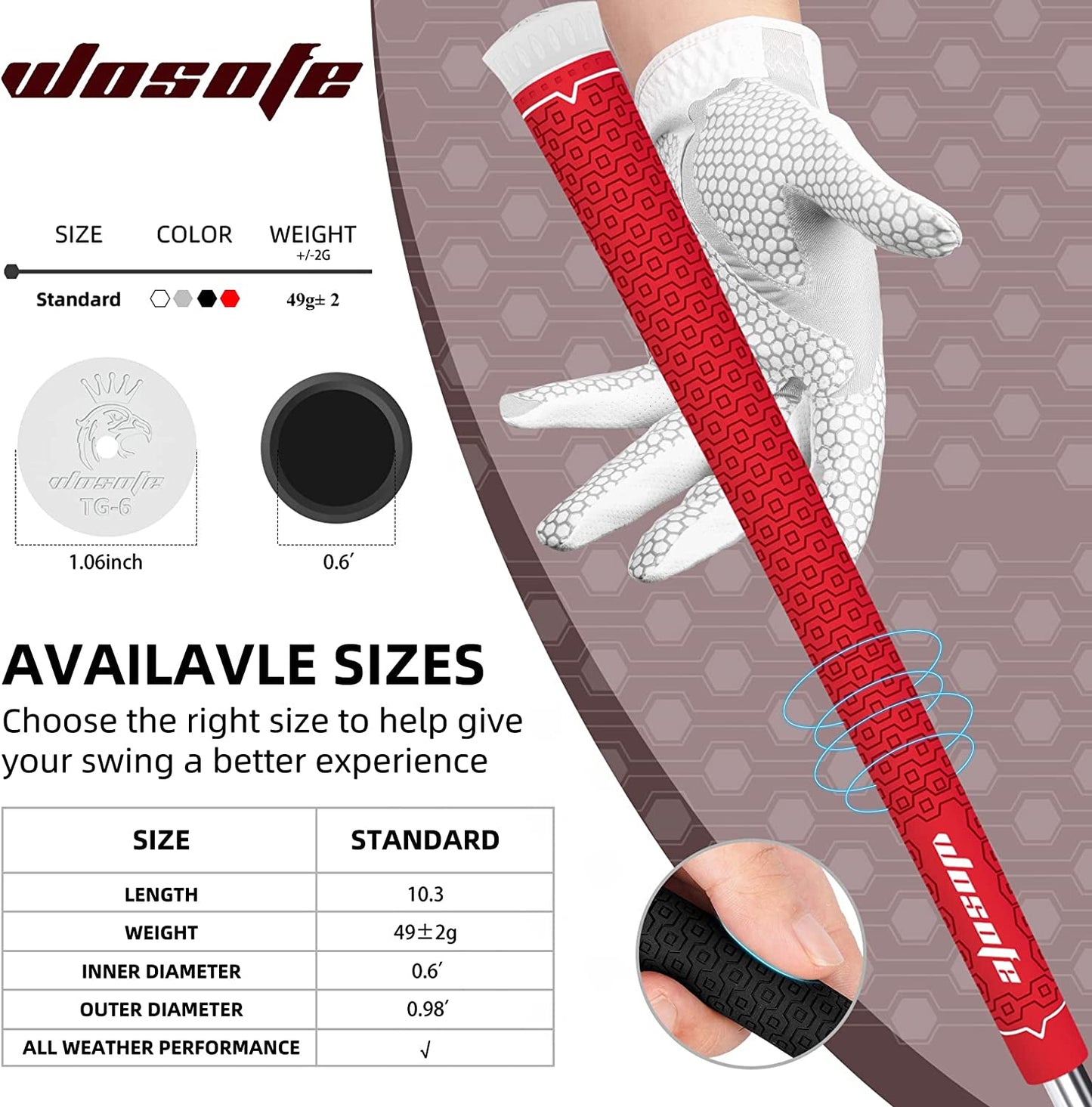 Golf Grips 13 pcs Pack Standard Size Rubber Lightweight Non-Slip Soft For Men And Women