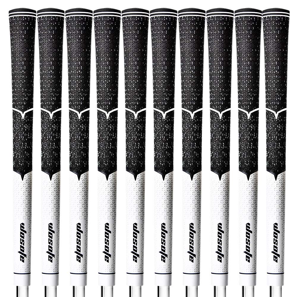 Wosofe Golf Iron Grips Black Cord Rubber Standard Non-slip And Wear-resistant 10pcs Each Package