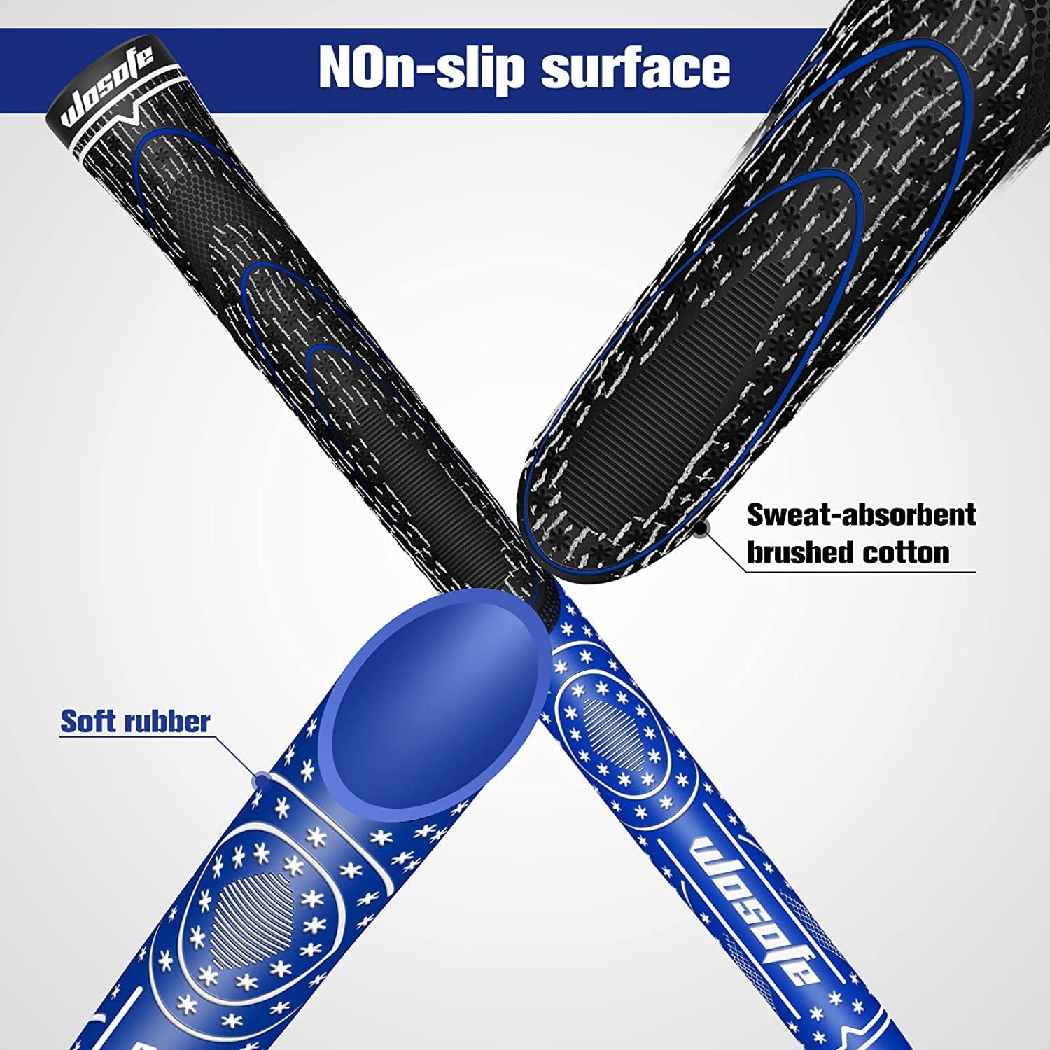 Golf Rubber Grips Medium Multi-Color Non-Slip