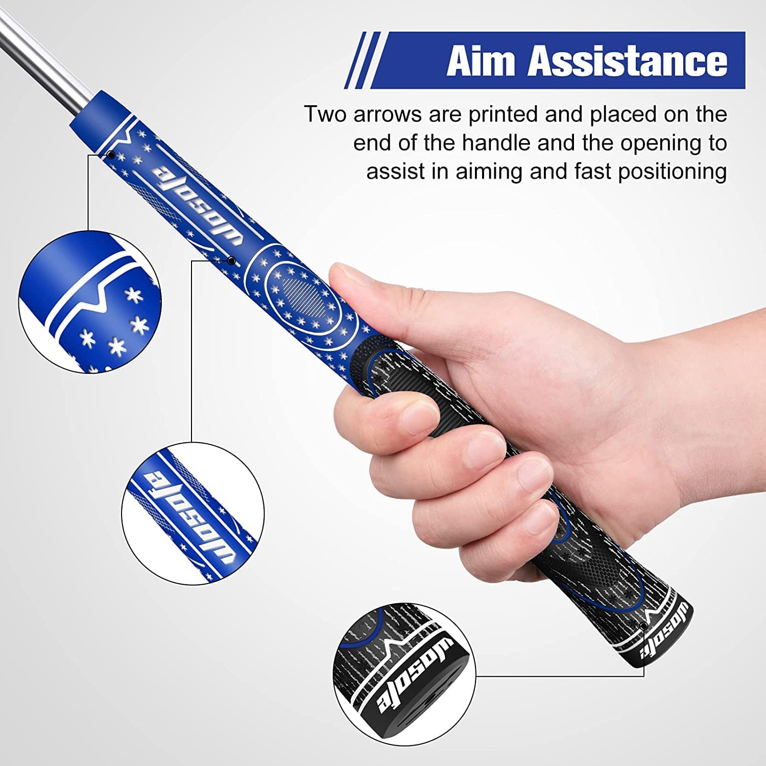 Golf Rubber Grips Medium Multi-Color Non-Slip