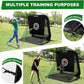 Golf Net 7x6.6ft Pop Up Automatic Return Systems Adjustable Belt Target Cloth Two Barrier Side Foldable Backyard Driving Hitting Chipping for Indoor Outdoor Black Big Strong Durable