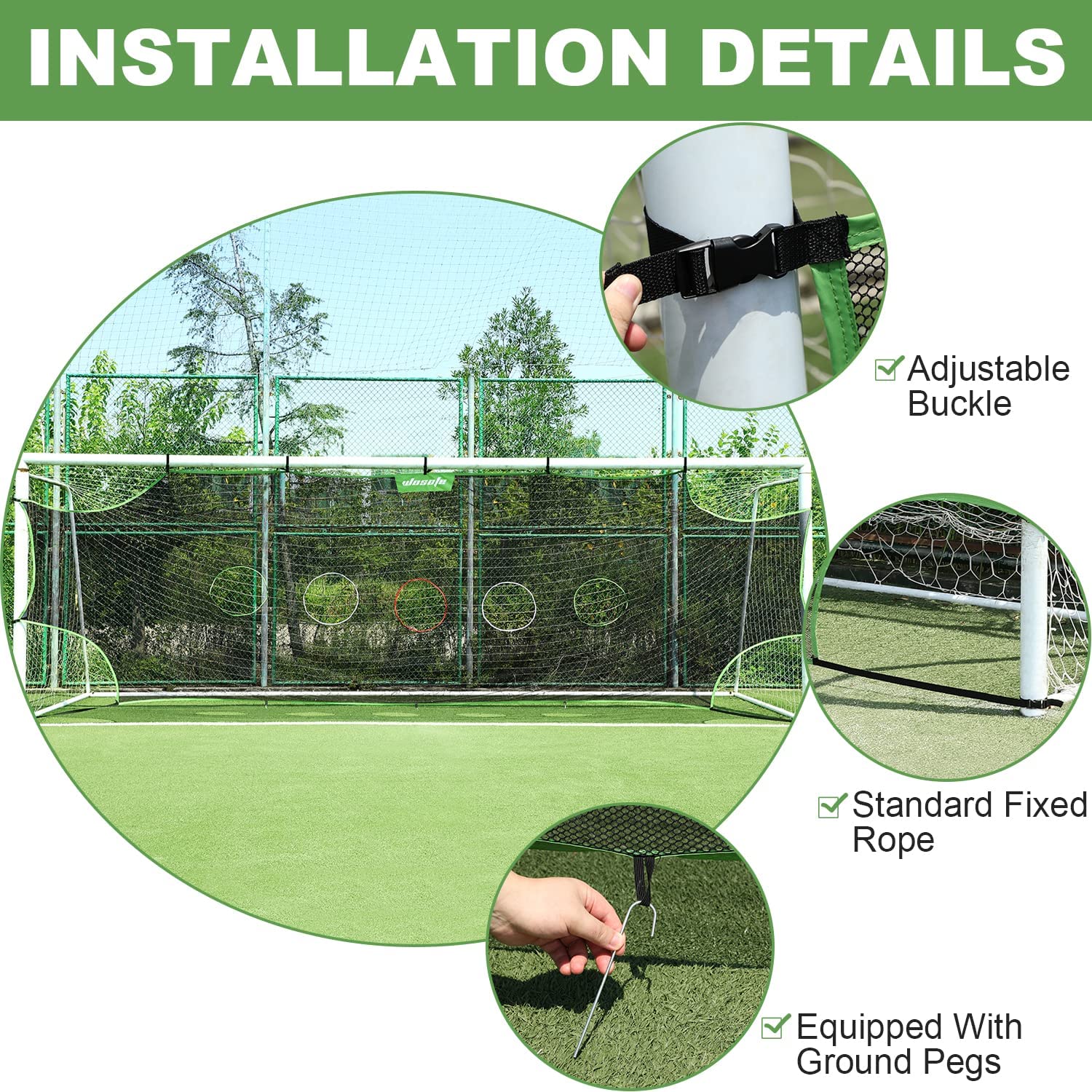 Wosofe Soccer Goal Target Soccer Training Equipment Net With Scoring Zones Improve Kick Practice Shooting And Goal Shot Accuracy Training