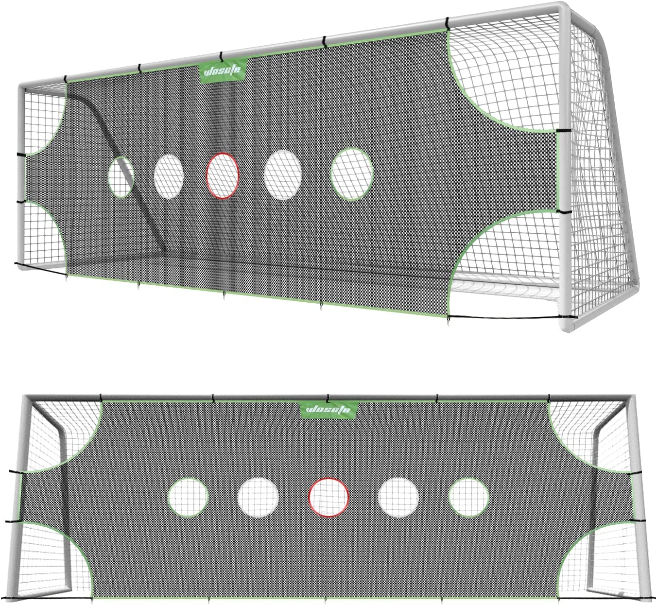 Wosofe Soccer Goal Target Soccer Training Equipment Net With Scoring Zones Improve Kick Practice Shooting And Goal Shot Accuracy Training