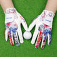 Golfhandschuh Damen Paar Cool Leder Beide Hände Sommer Floral Bunte Atmungsaktive Sporthandschuhe