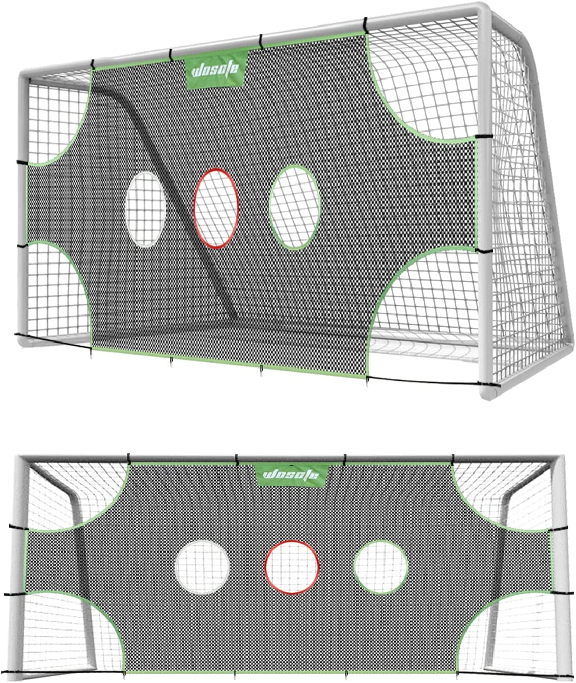 Wosofe Soccer Goal Target Soccer Training Equipment Net With Scoring Zones Improve Kick Practice Shooting And Goal Shot Accuracy Training