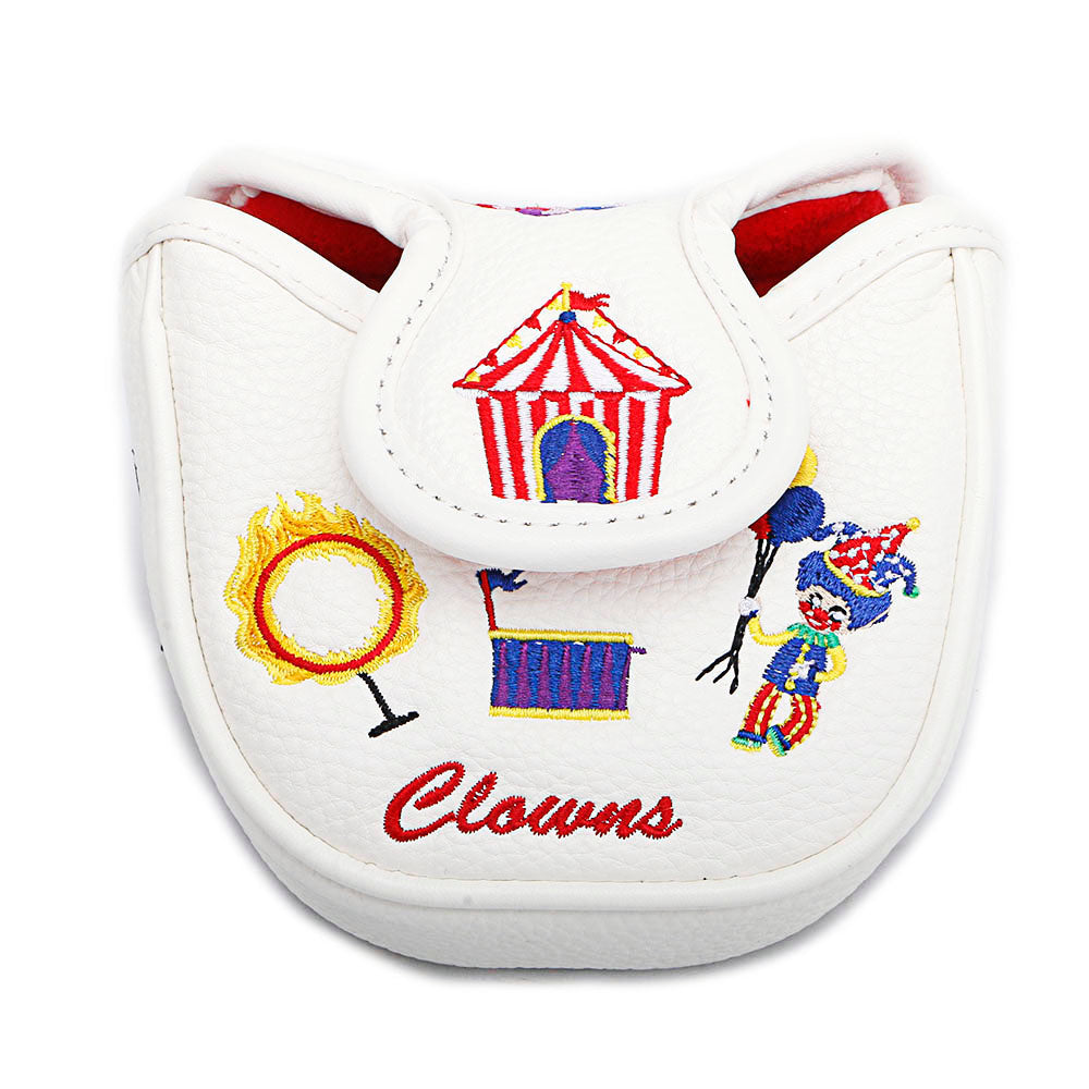 Golf Putter Headcover Clown Mallet Putter Covers High Qulatity PU Leather with Magnetic Closure Golf Club Covers for Scotty Cameron Taylormade Titleist Odyssey
