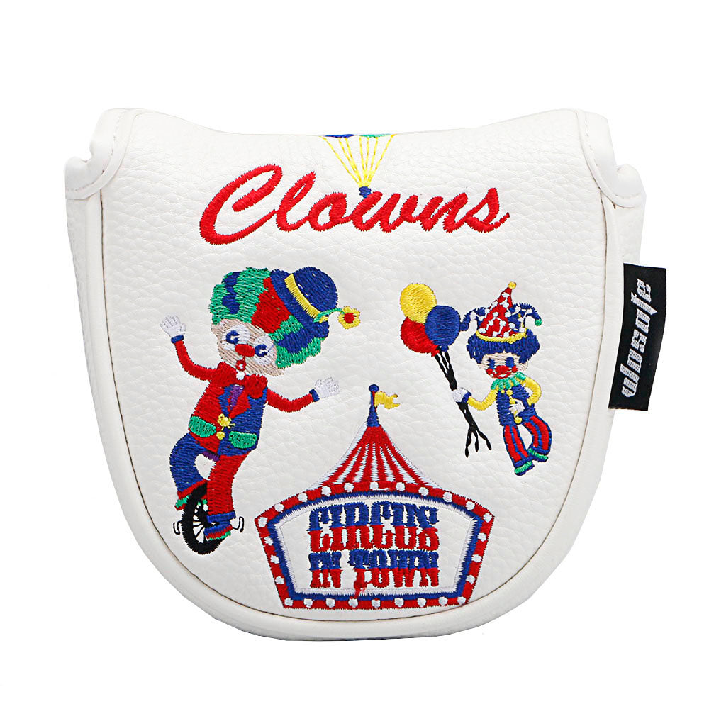 Golf Putter Headcover Clown Mallet Putter Covers High Qulatity PU Leather with Magnetic Closure Golf Club Covers for Scotty Cameron Taylormade Titleist Odyssey