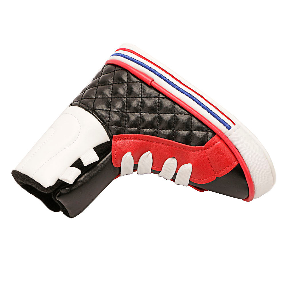 Golf Putter Headcover  Embroideried PU Leather Waterproof Fit All Brands